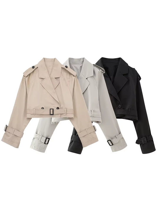 Cropped Trench Jacket